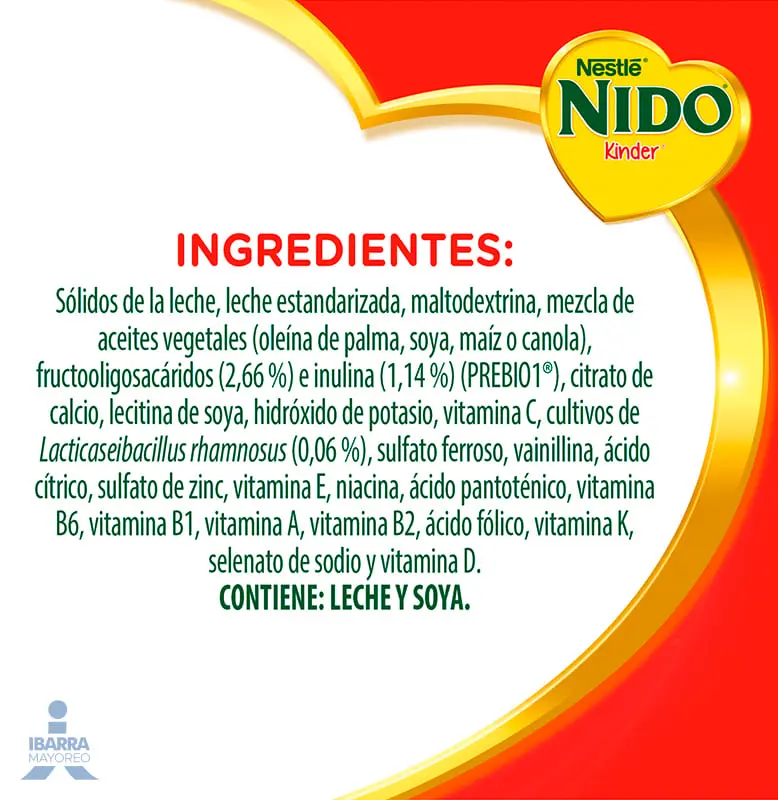 leche nido ingredientes - Qué componentes tiene el nido